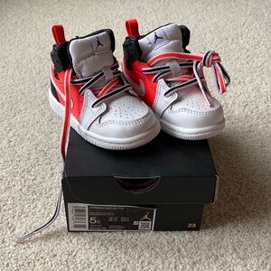 Jordan Kids' Sneakers in Red, White, and Black
